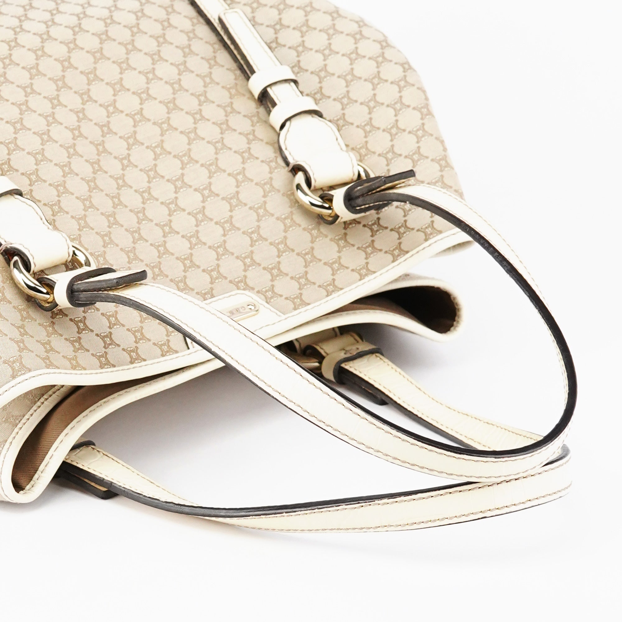 Beige Triomphe Monogram Tote Bag