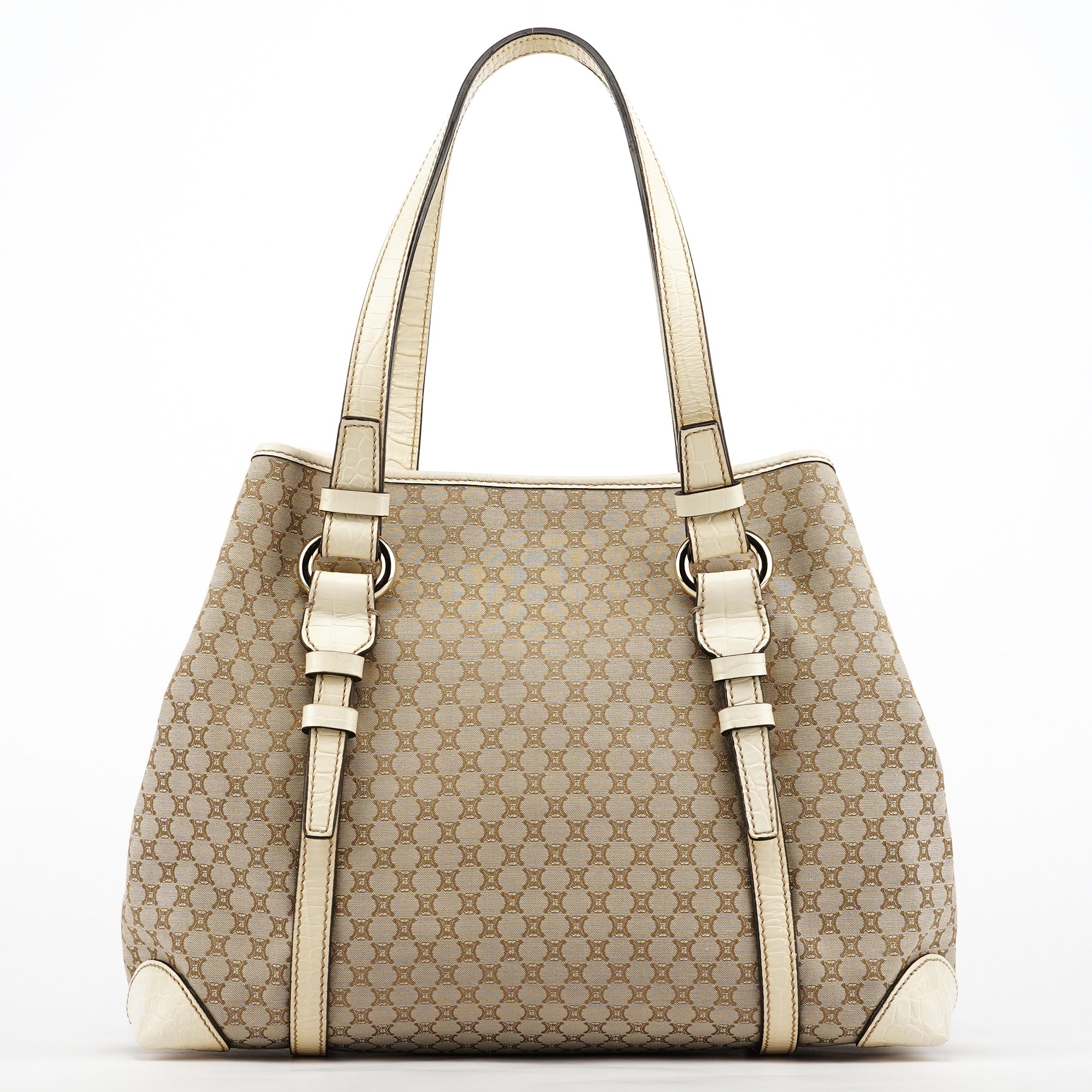 Beige Triomphe Monogram Tote Bag