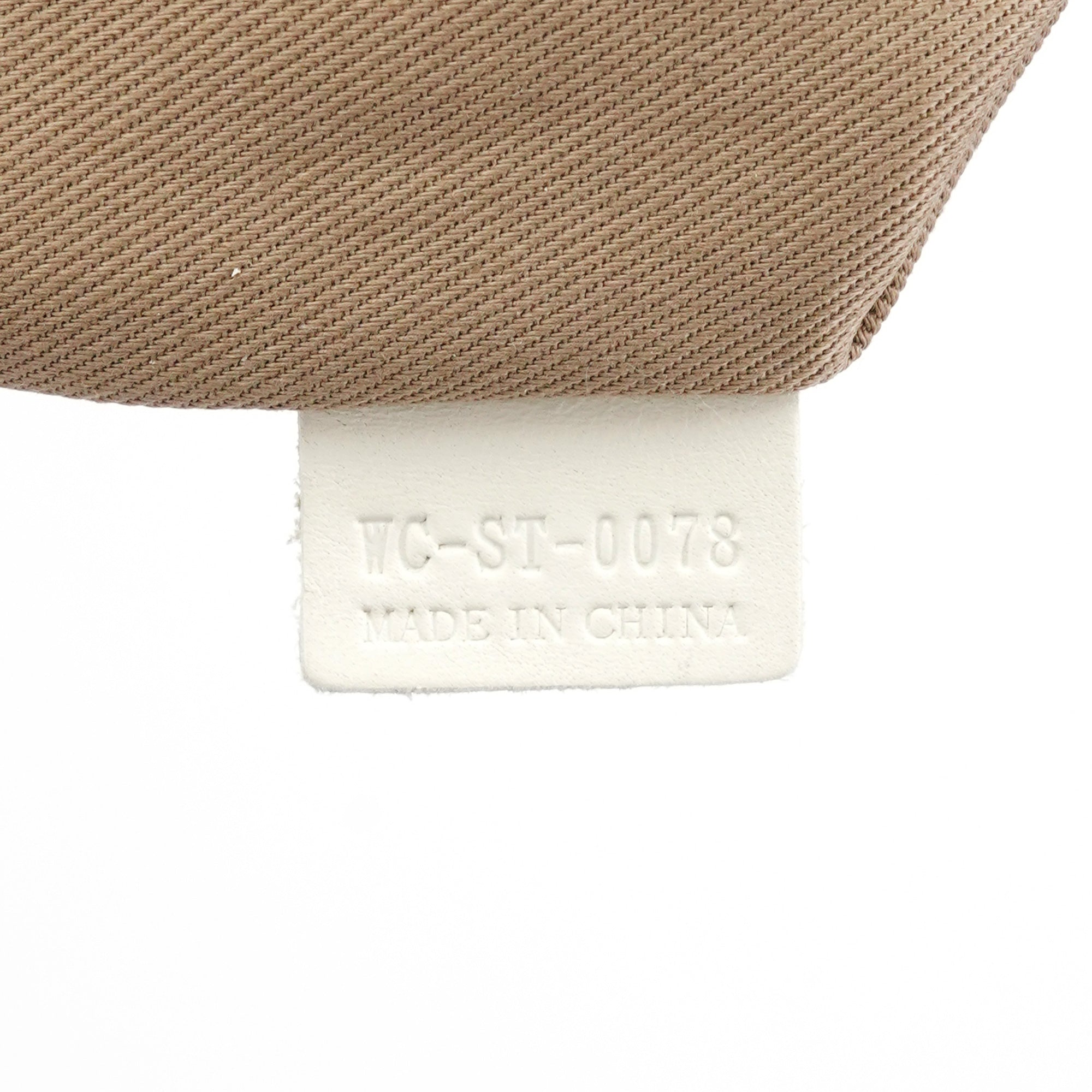 Beige White Monogram Tote Bag