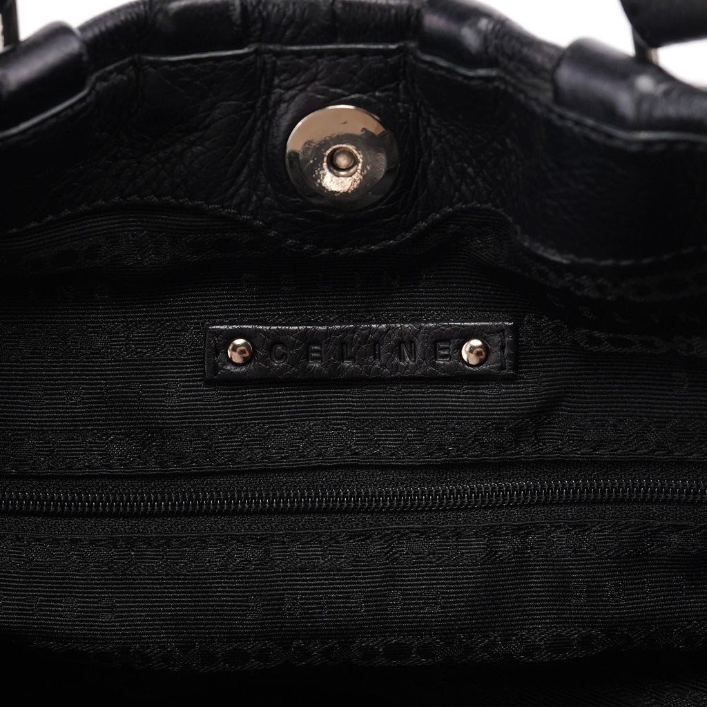 Black Calfskin 2-Way Tote Bag