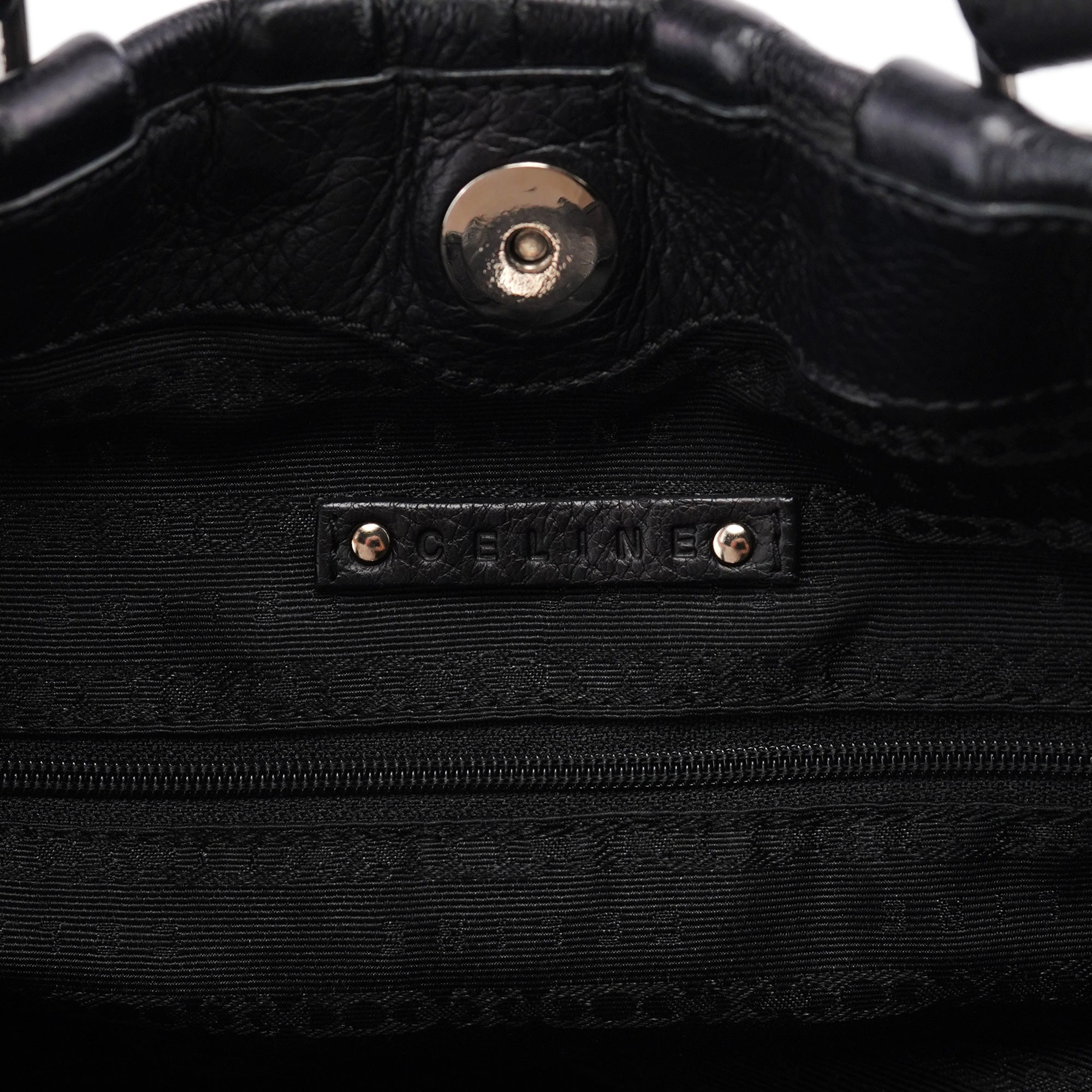 Black Calfskin 2-Way Tote Bag