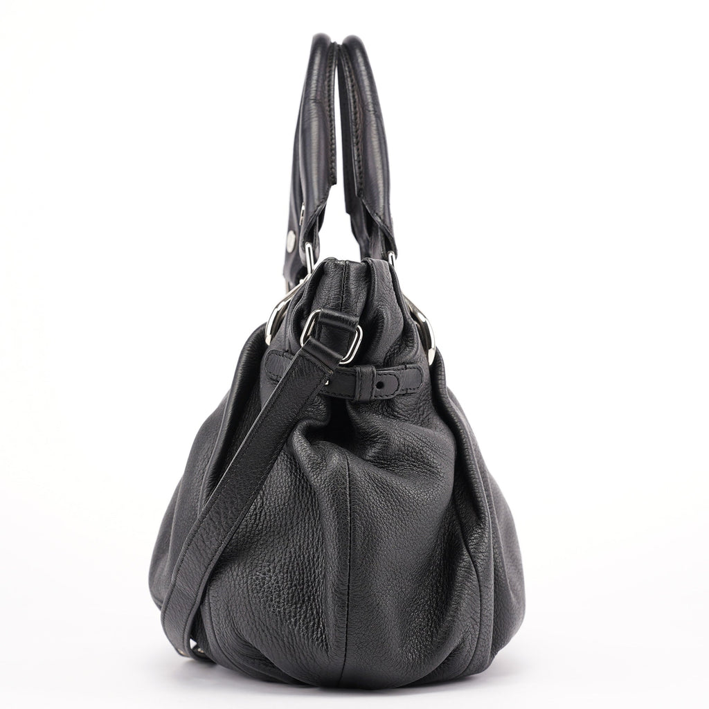 Black Calfskin 2-Way Tote Bag