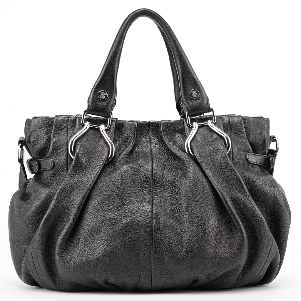 Black Calfskin 2-Way Tote Bag
