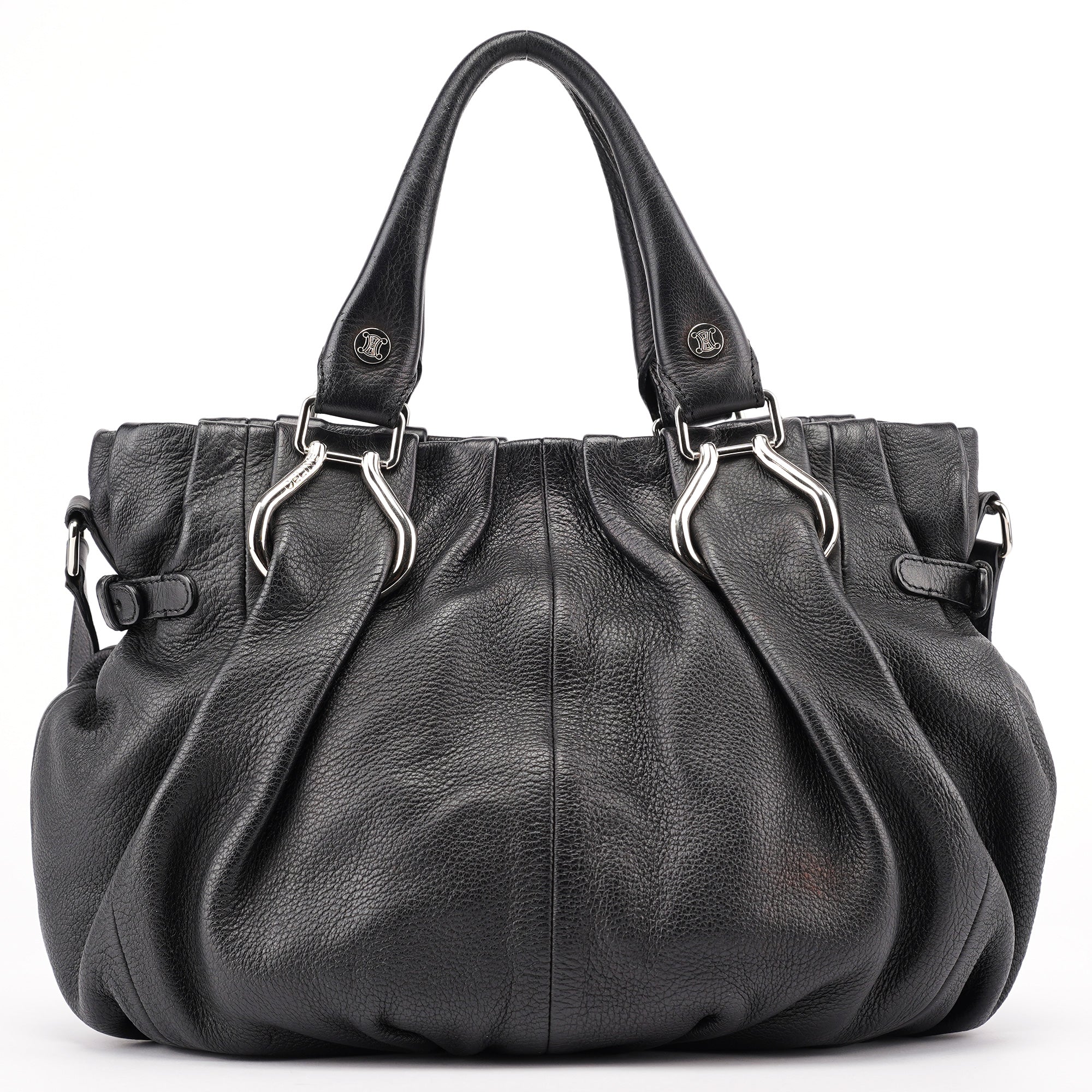 Black Calfskin 2-Way Tote Bag