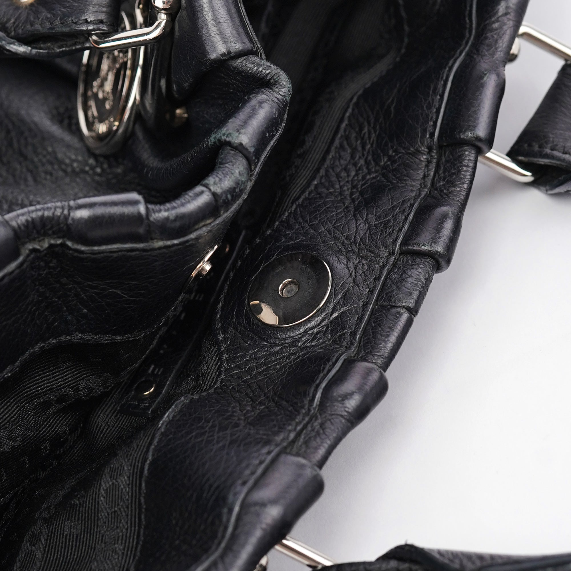 Black Calfskin 2-Way Tote Bag