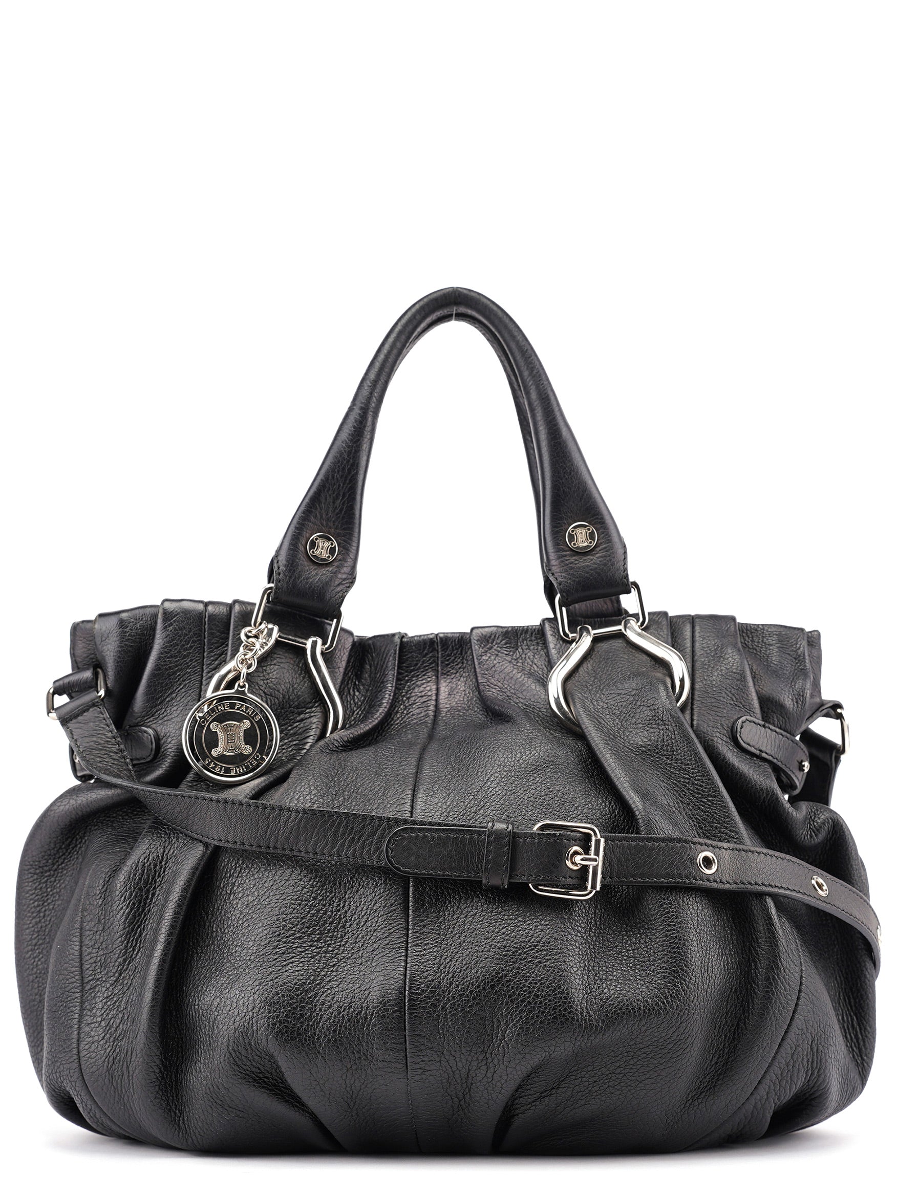 Black Calfskin 2-Way Tote Bag