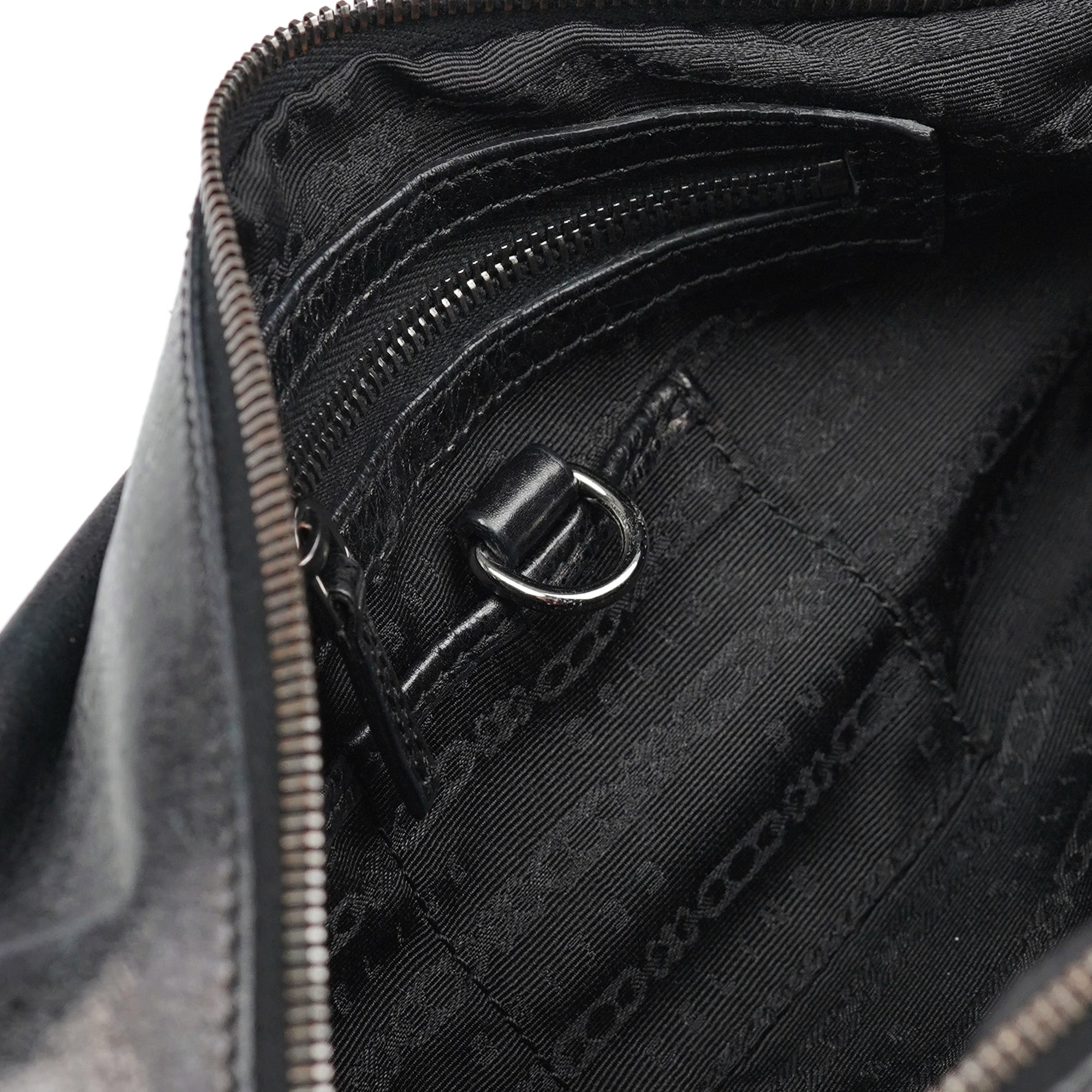 Black Crackled Leather Bittersweet Bag