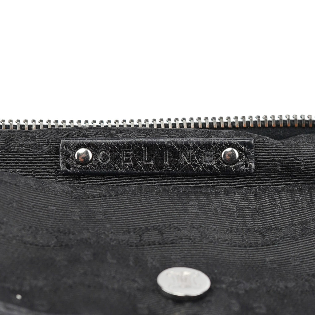 Black Crackled Leather Bittersweet Bag