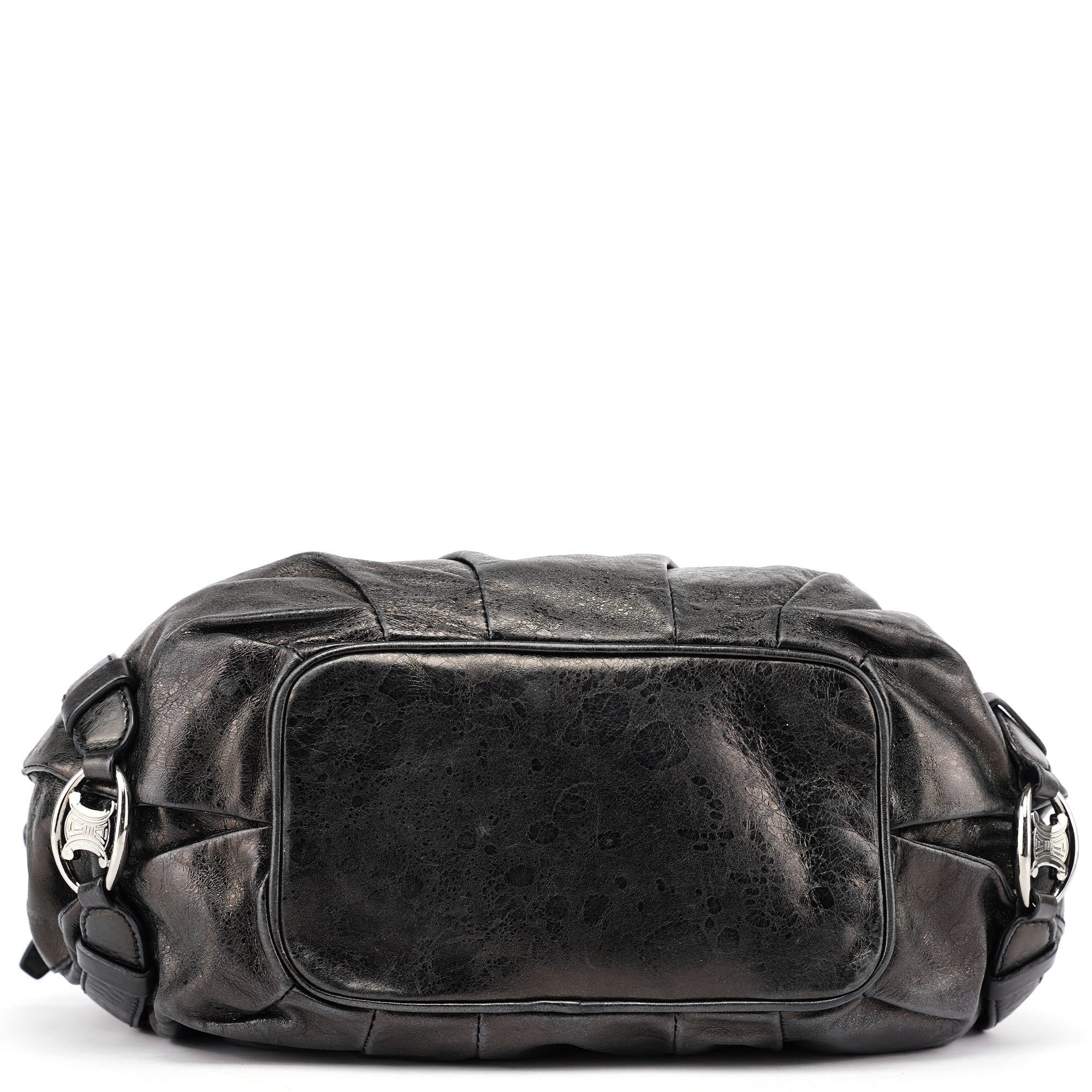 Black Crackled Leather Bittersweet Bag