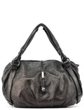 Black Crackled Leather Bittersweet Bag