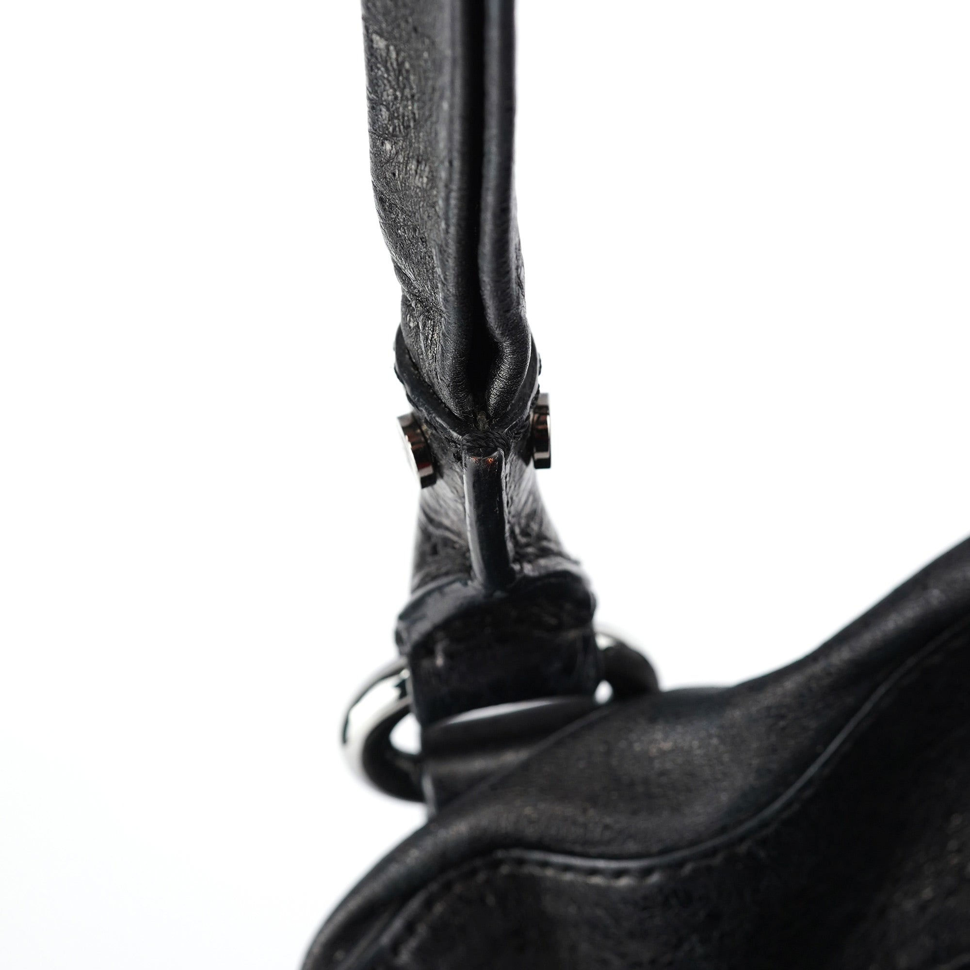 Black Crackled Leather Bittersweet Bag