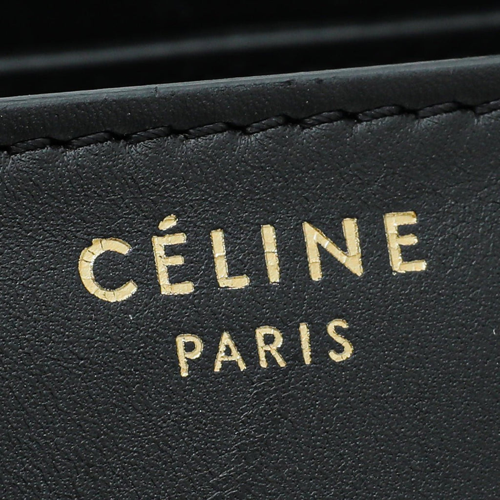 Celine Black Crocodile & Calf Micro Luggage Bag