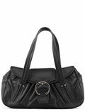 Black Leather Belt Tote Bag