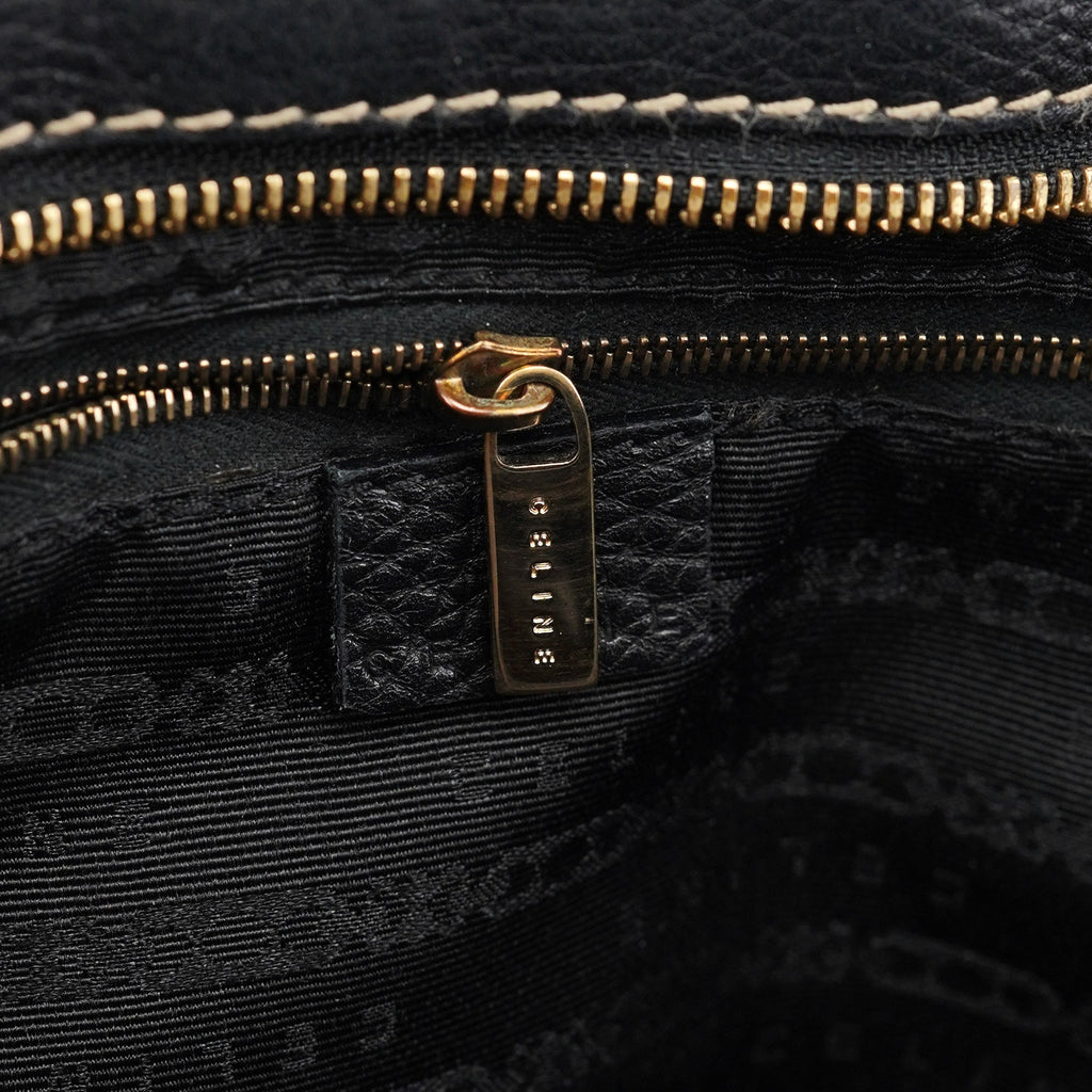 Black Leather Bittersweet Shoulder Bag