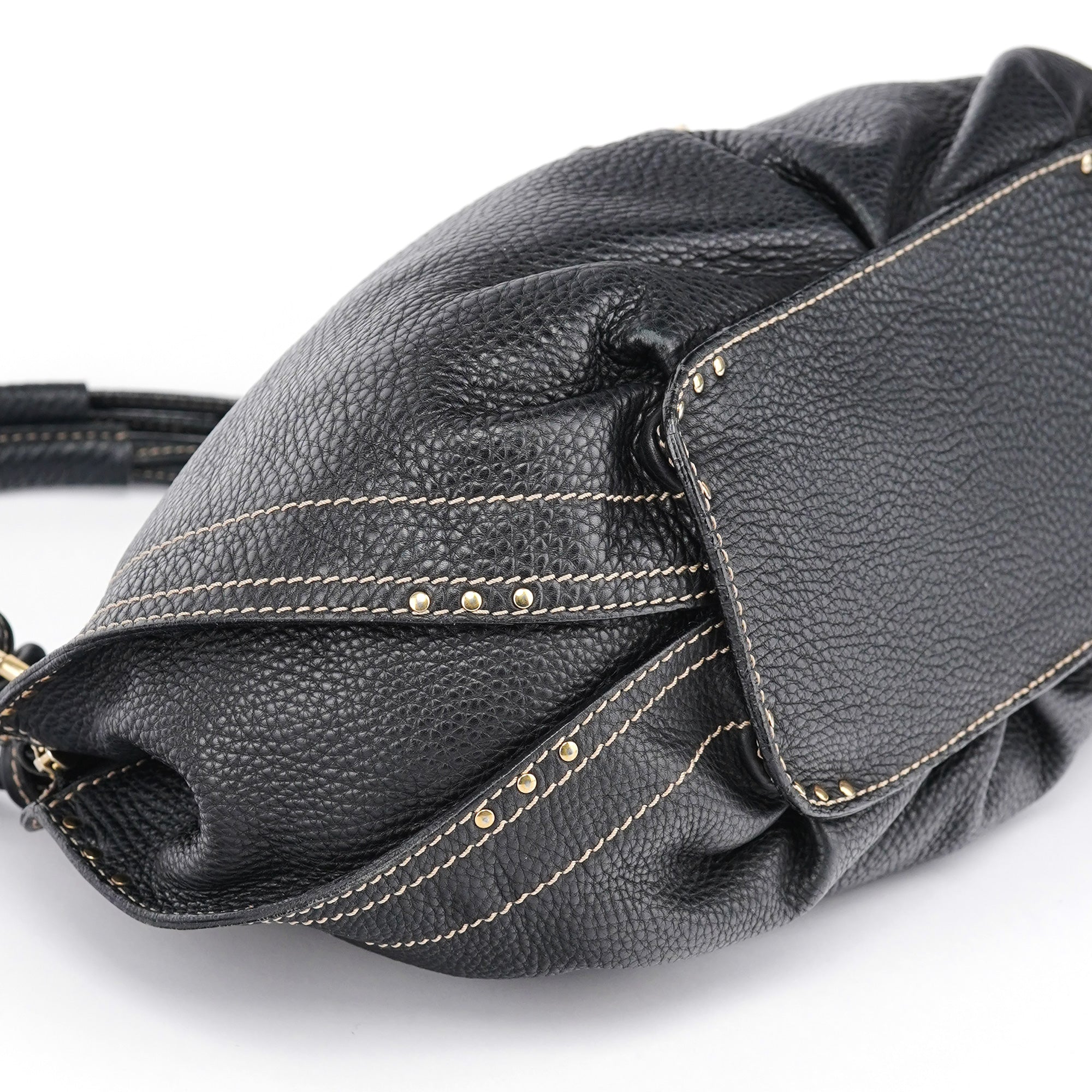 Black Leather Bittersweet Shoulder Bag