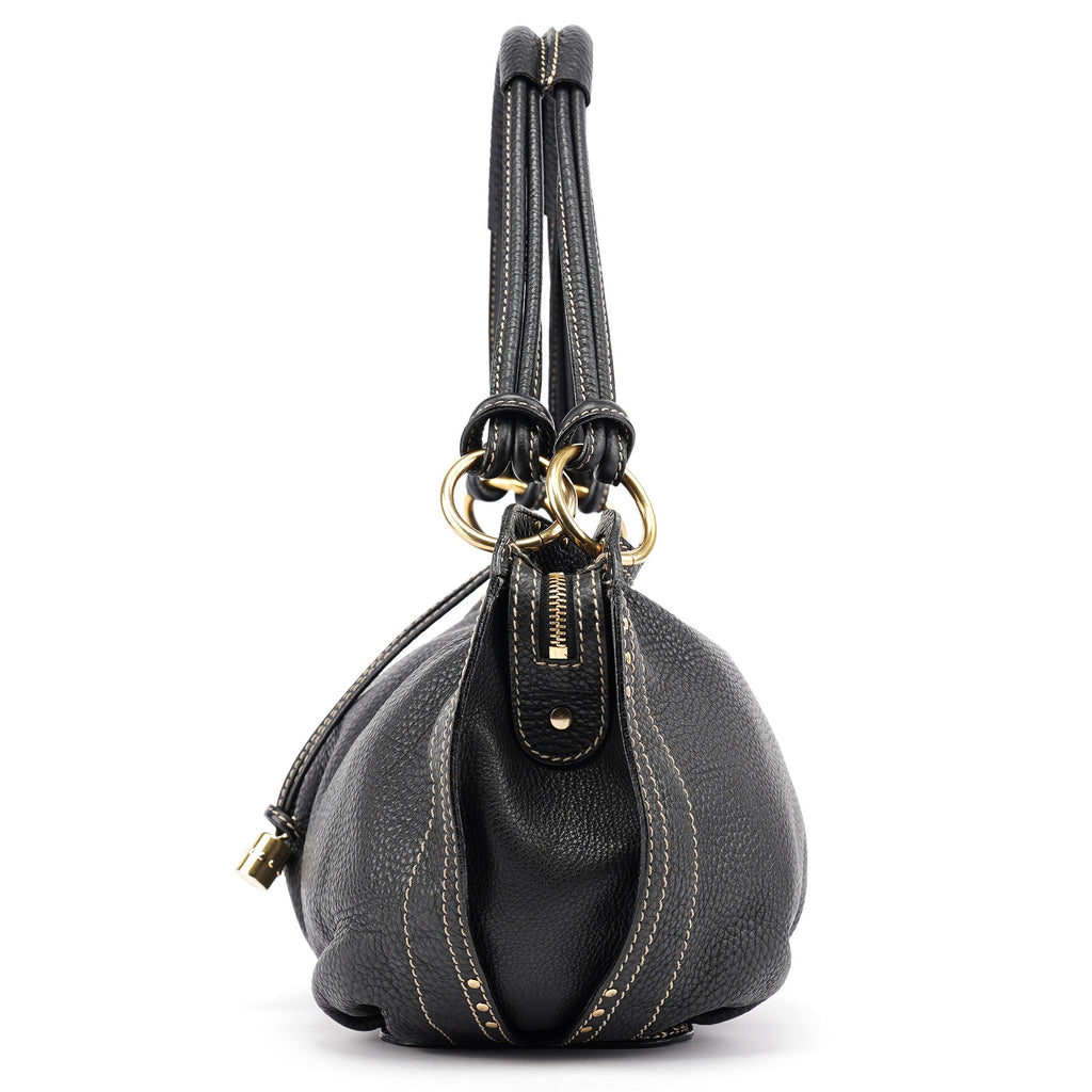 Black Leather Bittersweet Shoulder Bag