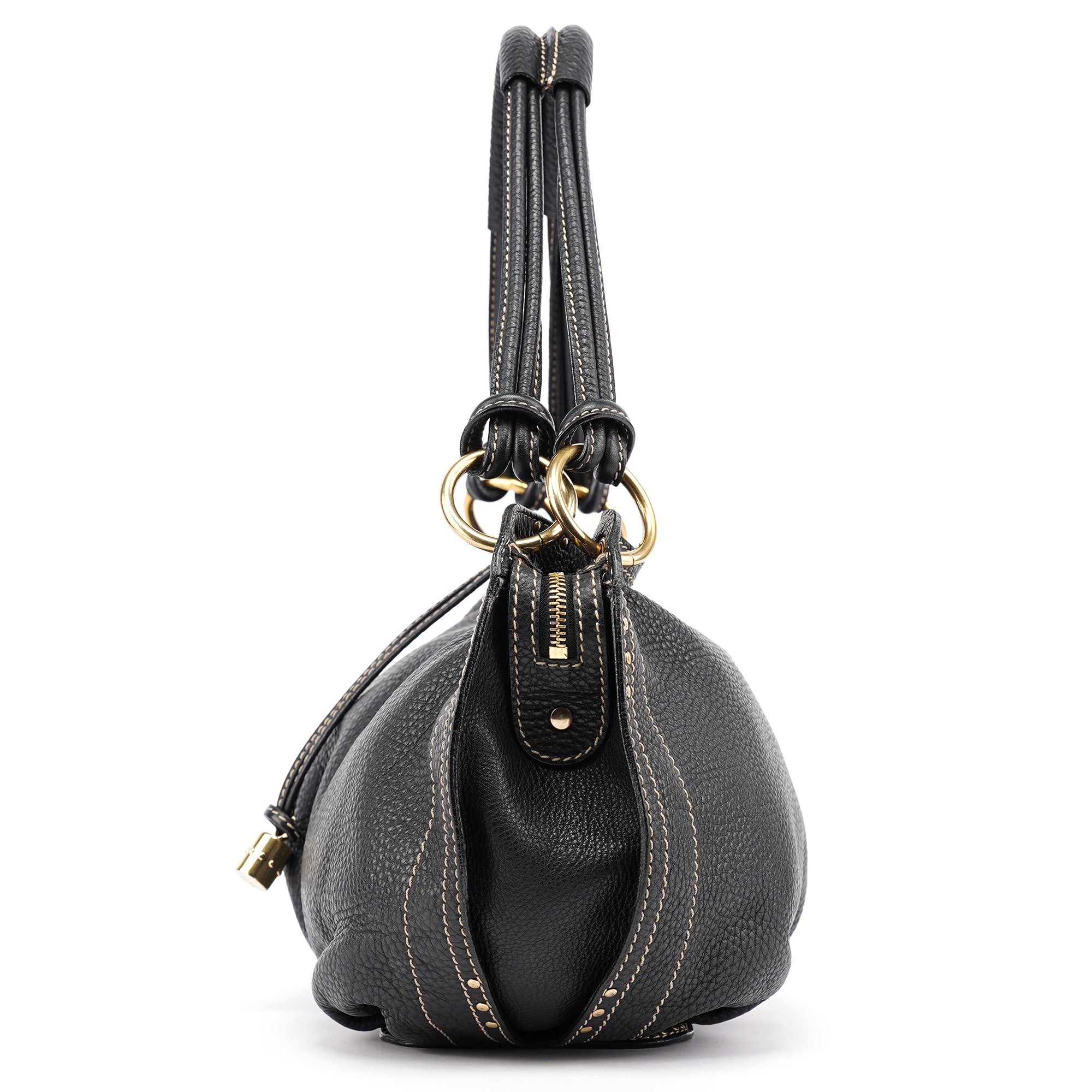 Black Leather Bittersweet Shoulder Bag