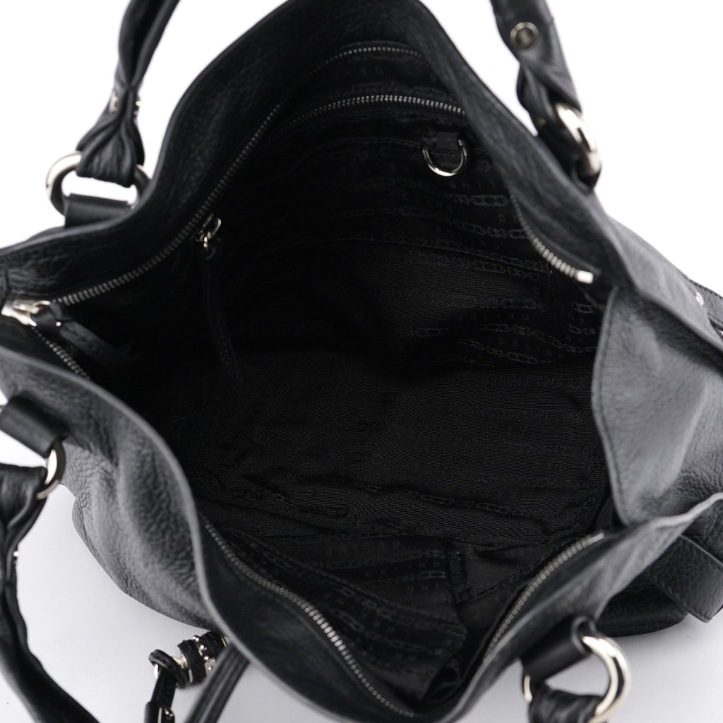 Black Leather Bittersweet Shoulder Bag