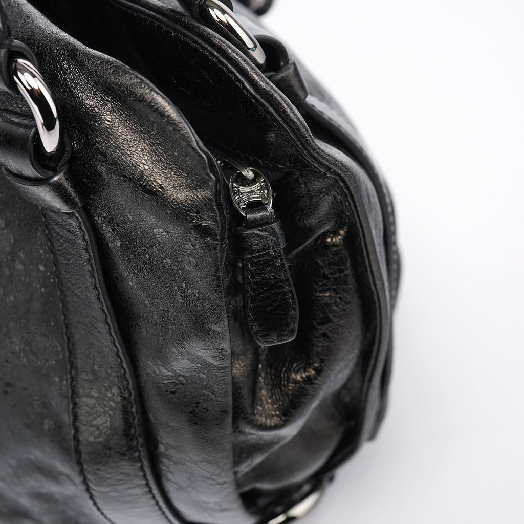 Black Leather Bittersweet Shoulder Bag