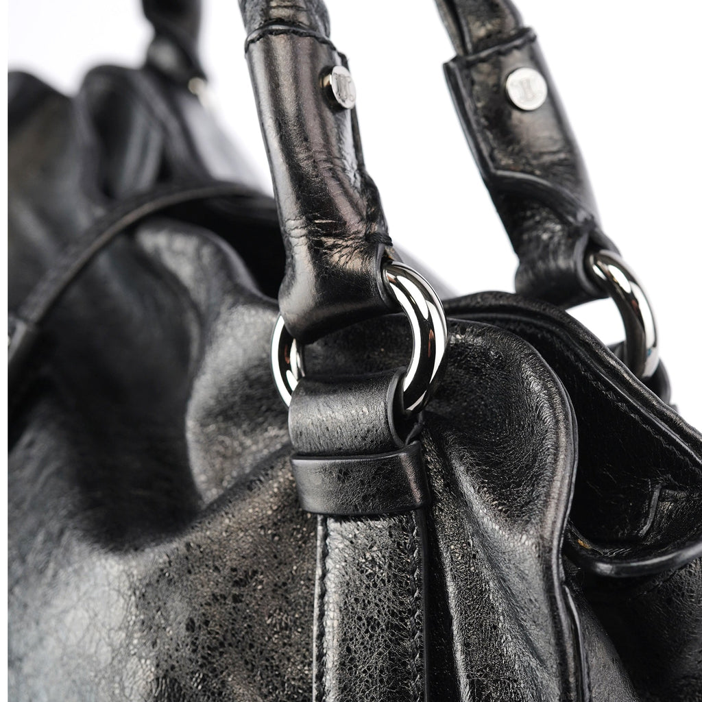 Black Leather Bittersweet Shoulder Bag