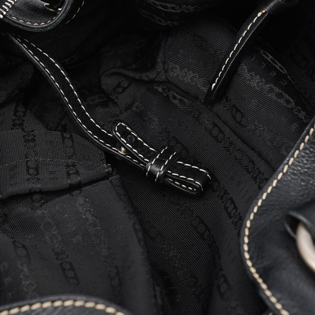 Black Leather Bittersweet Shoulder Bag