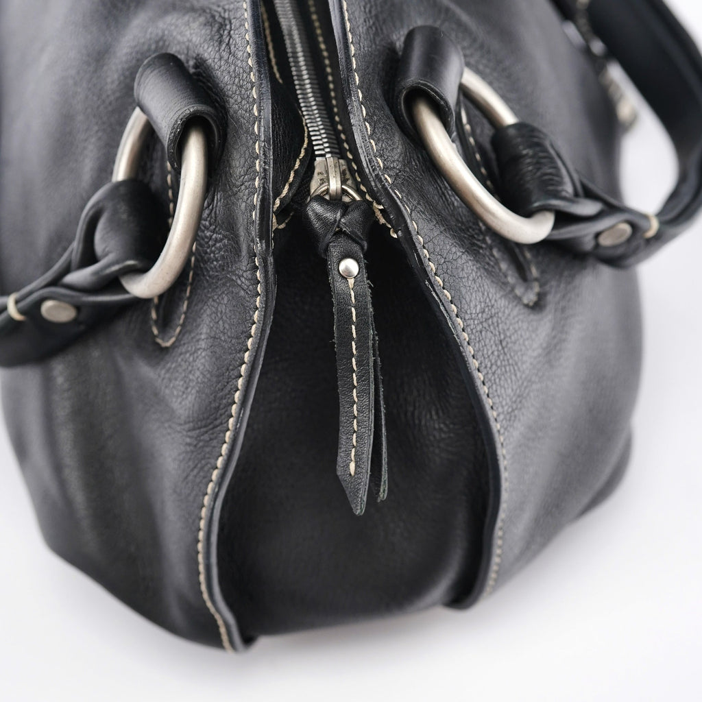 Black Leather Bittersweet Shoulder Bag