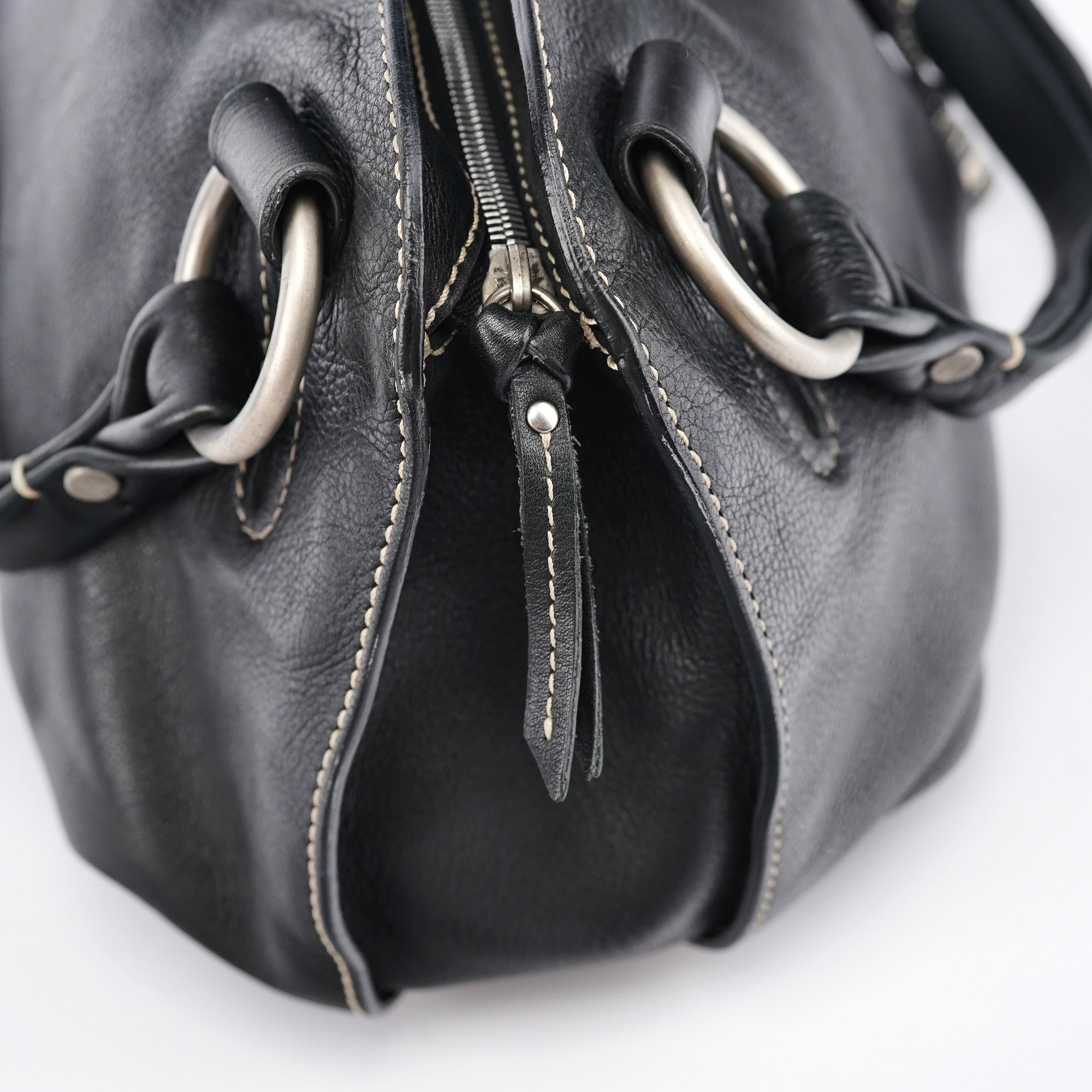 Black Leather Bittersweet Shoulder Bag