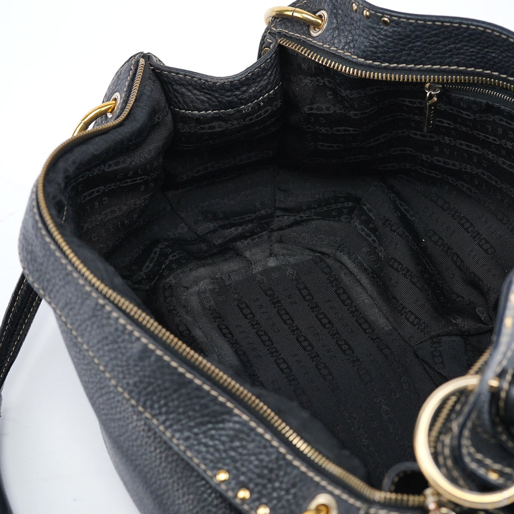 Black Leather Bittersweet Shoulder Bag