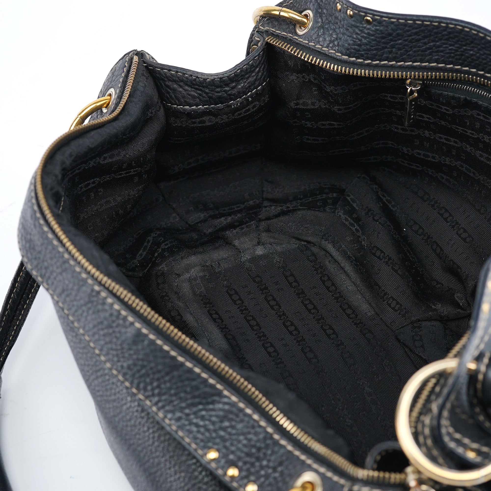 Black Leather Bittersweet Shoulder Bag
