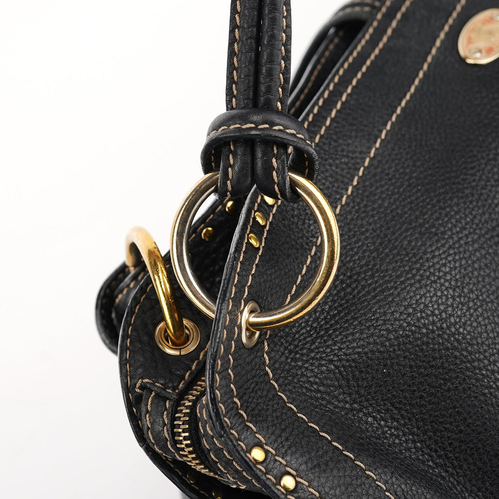 Black Leather Bittersweet Shoulder Bag