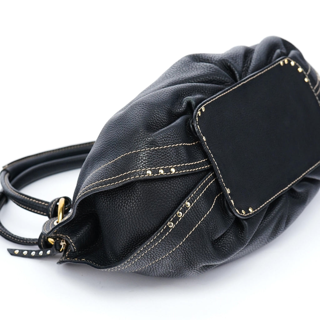 Black Leather Bittersweet Shoulder Bag