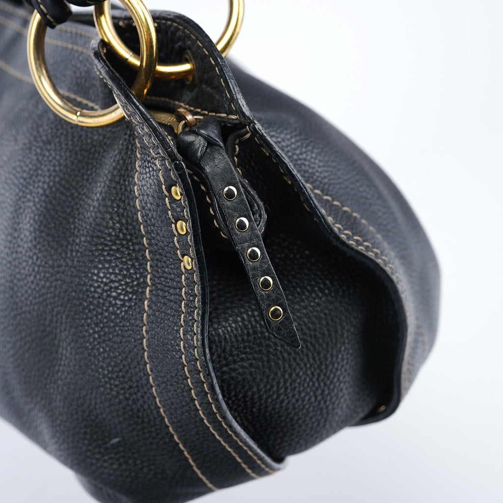 Black Leather Bittersweet Shoulder Bag