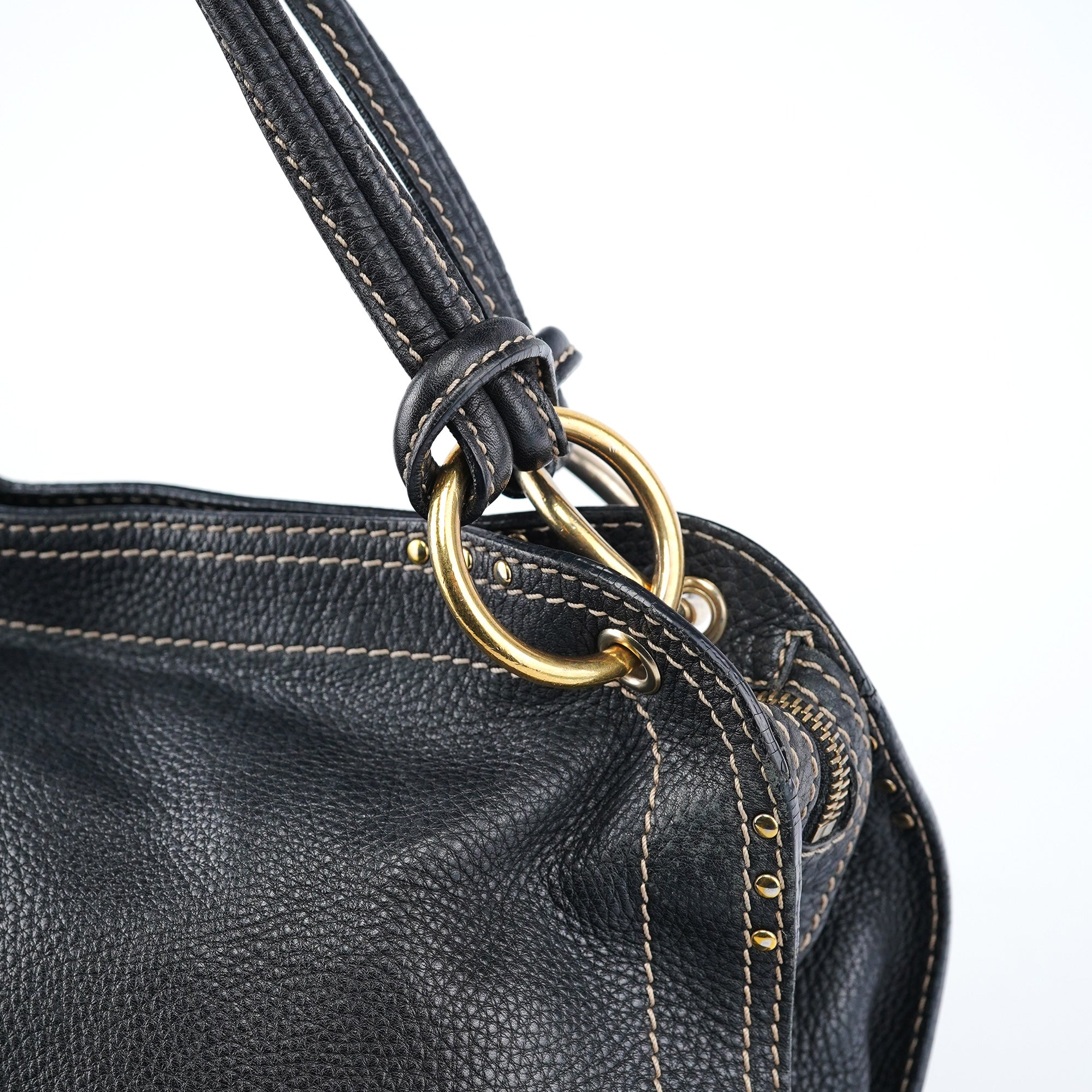 Black Leather Bittersweet Shoulder Bag