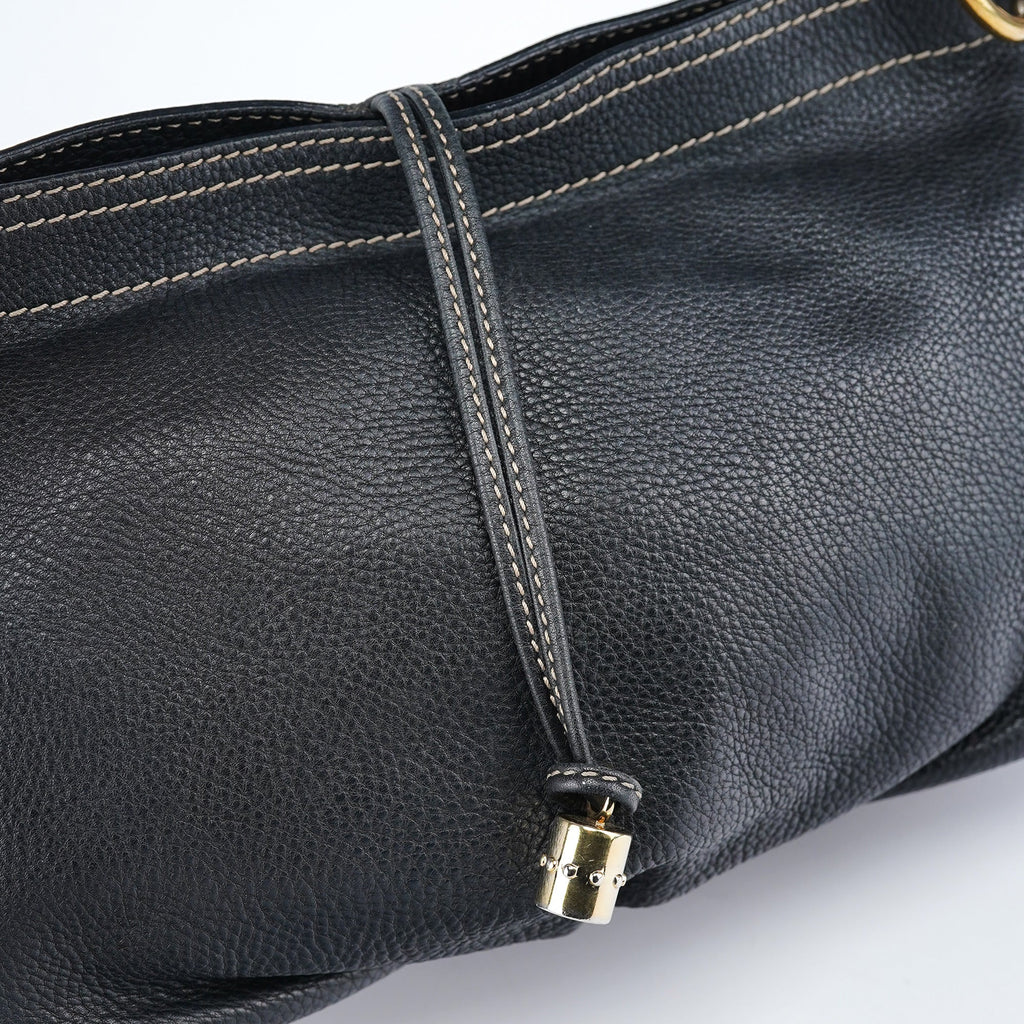 Black Leather Bittersweet Shoulder Bag
