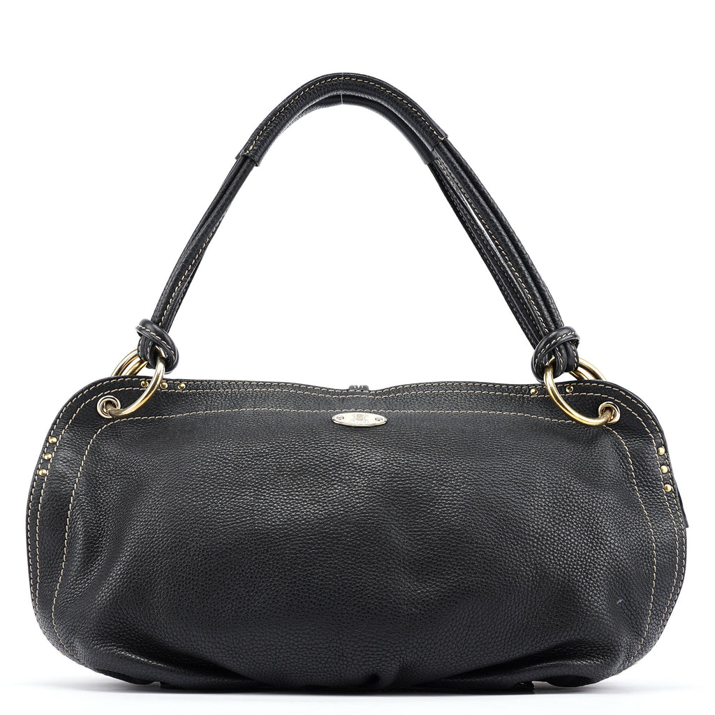 Black Leather Bittersweet Shoulder Bag
