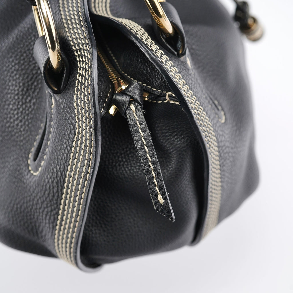Black Leather Bittersweet Shoulder Bag