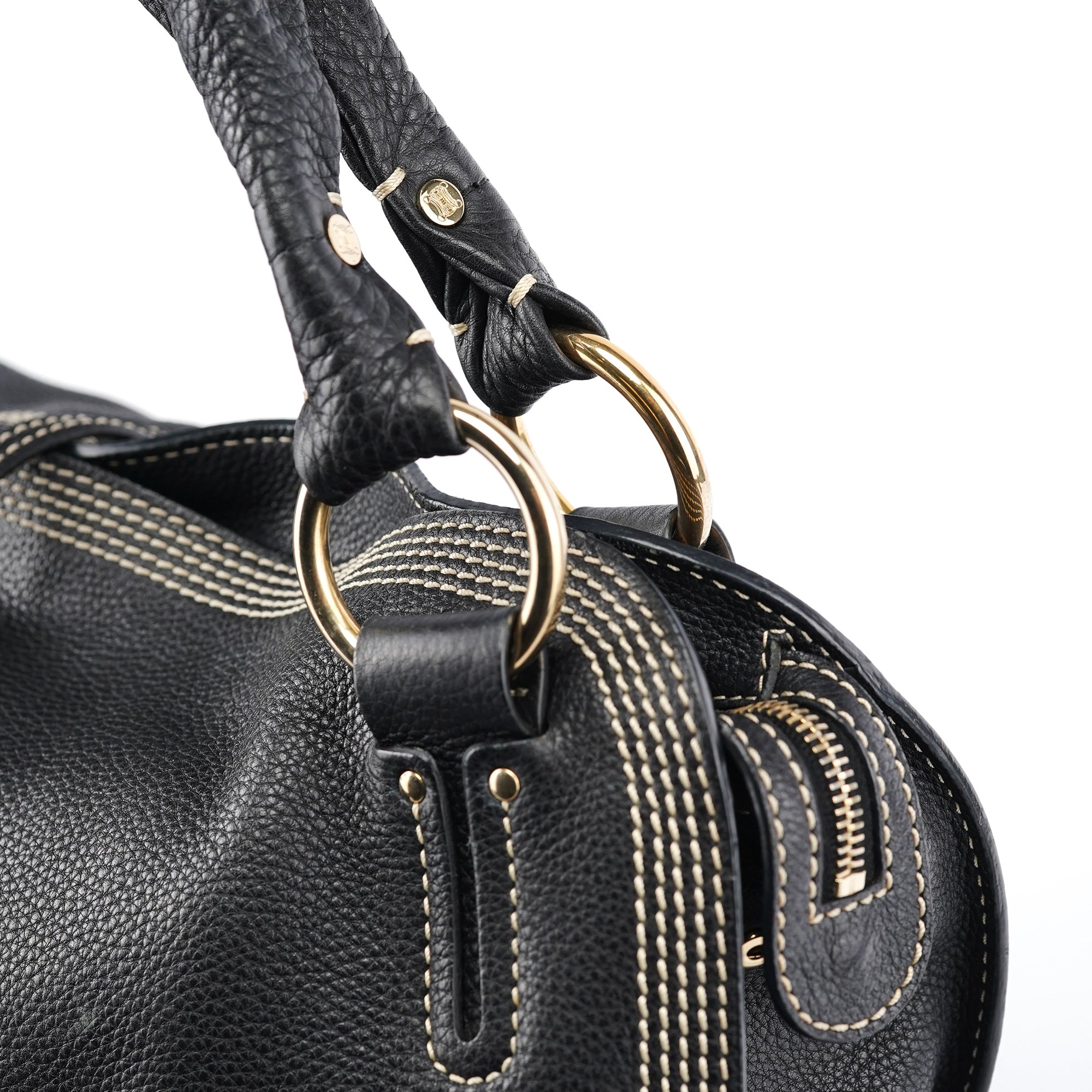 Black Leather Bittersweet Shoulder Bag