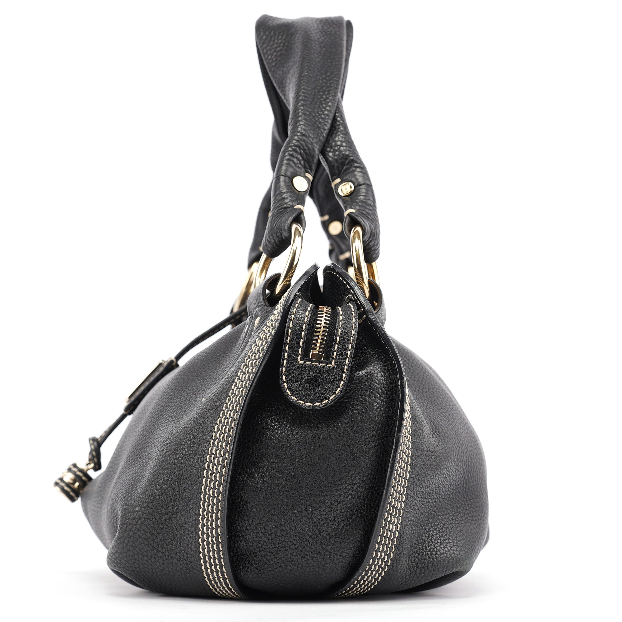 Black Leather Bittersweet Shoulder Bag