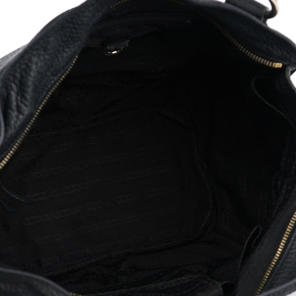 Black Leather Bittersweet Shoulder Bag