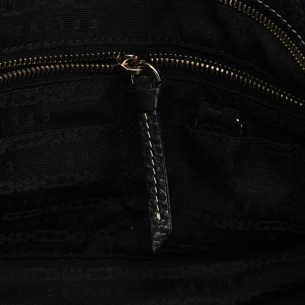 Black Leather Bittersweet Shoulder Bag