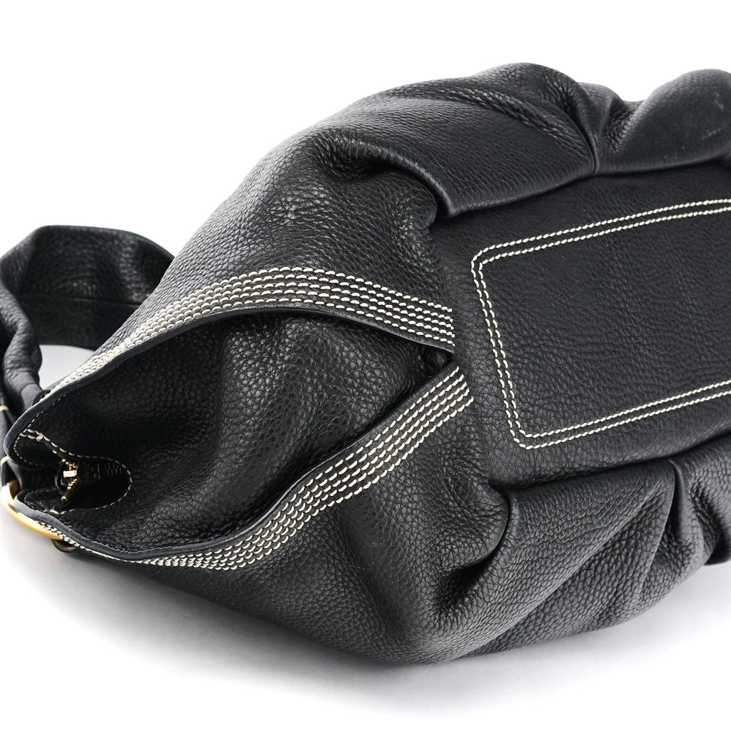 Black Leather Bittersweet Shoulder Bag