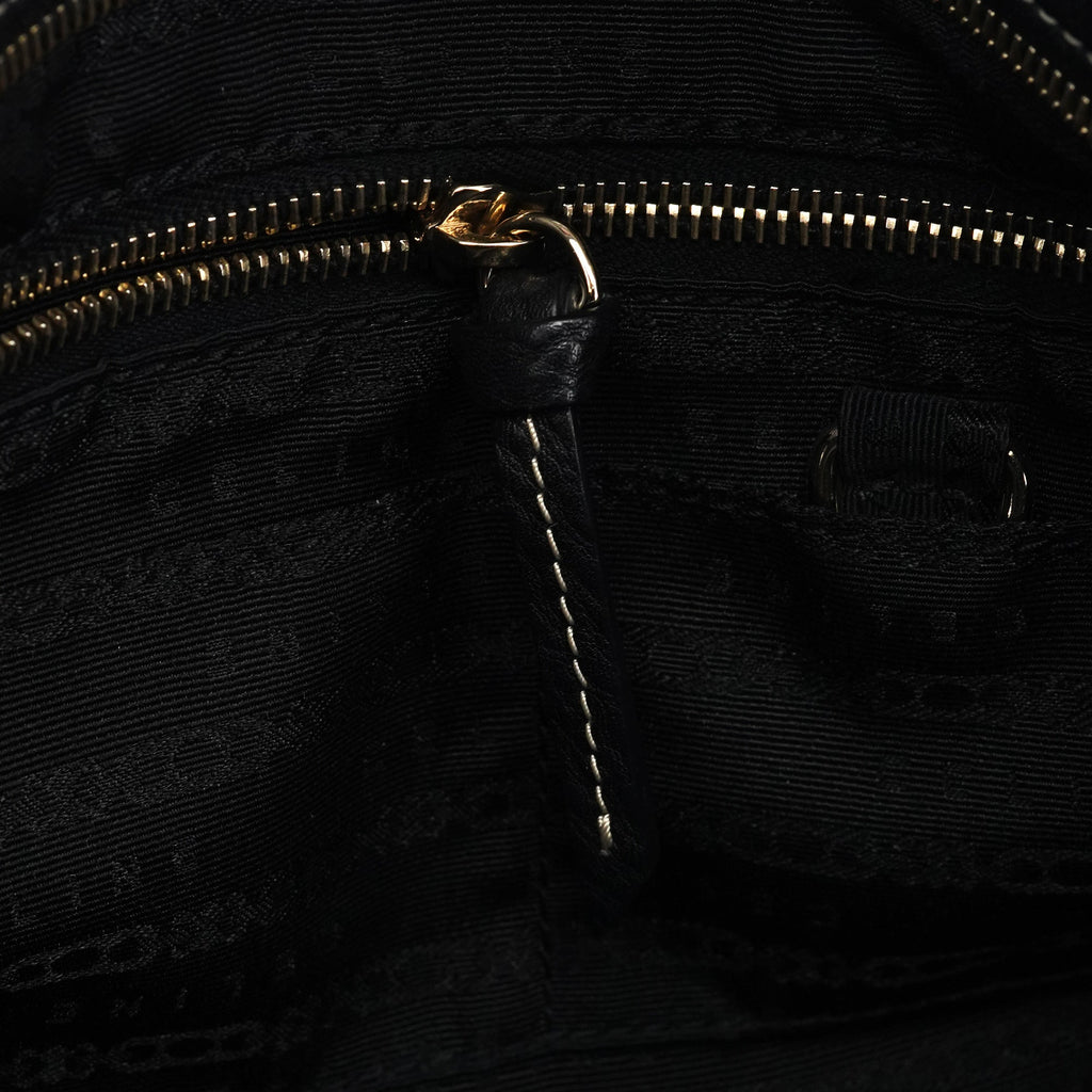 Black Leather Bittersweet Shoulder Bag