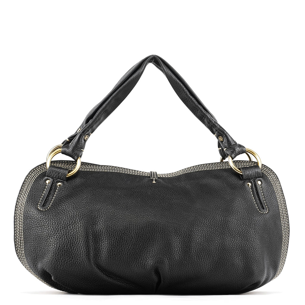 Black Leather Bittersweet Shoulder Bag
