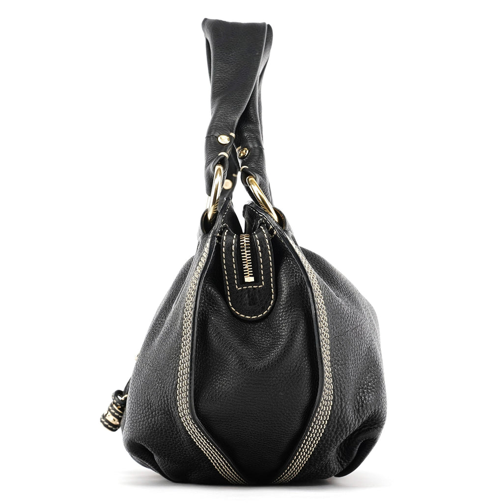 Black Leather Bittersweet Shoulder Bag