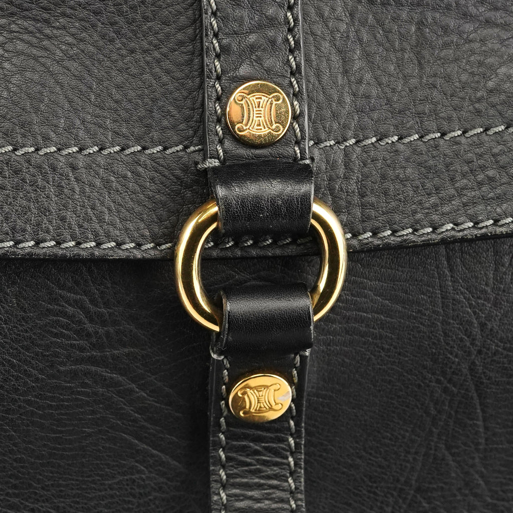 Black Leather Boogie Tote Bag