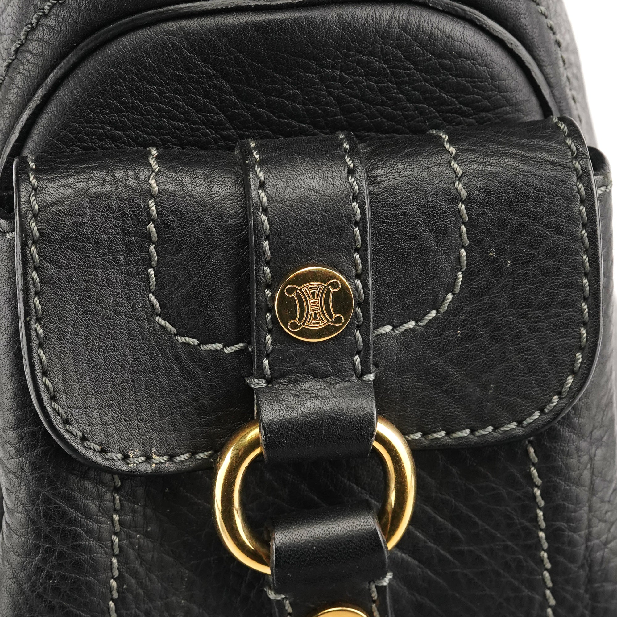 Black Leather Boogie Tote Bag