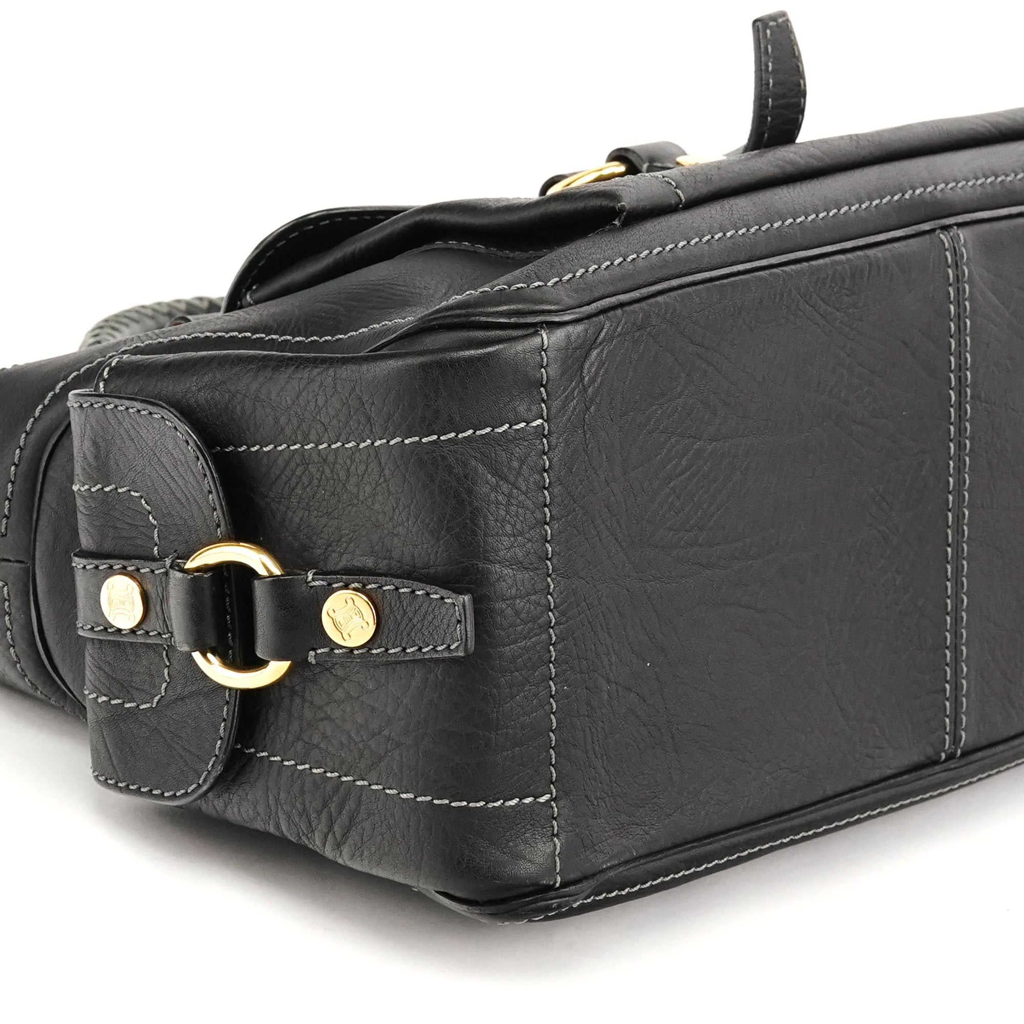 Black Leather Boogie Tote Bag