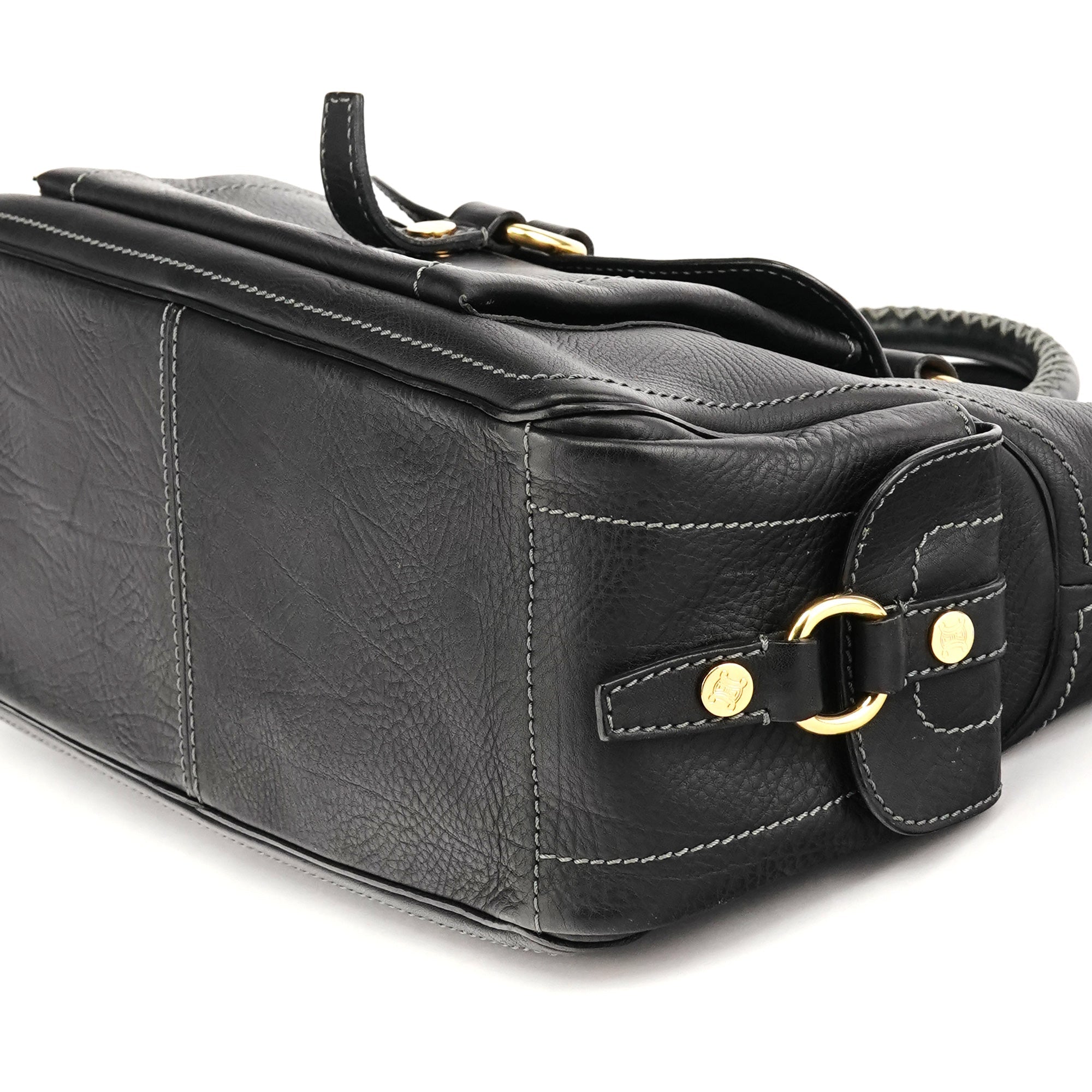 Black Leather Boogie Tote Bag