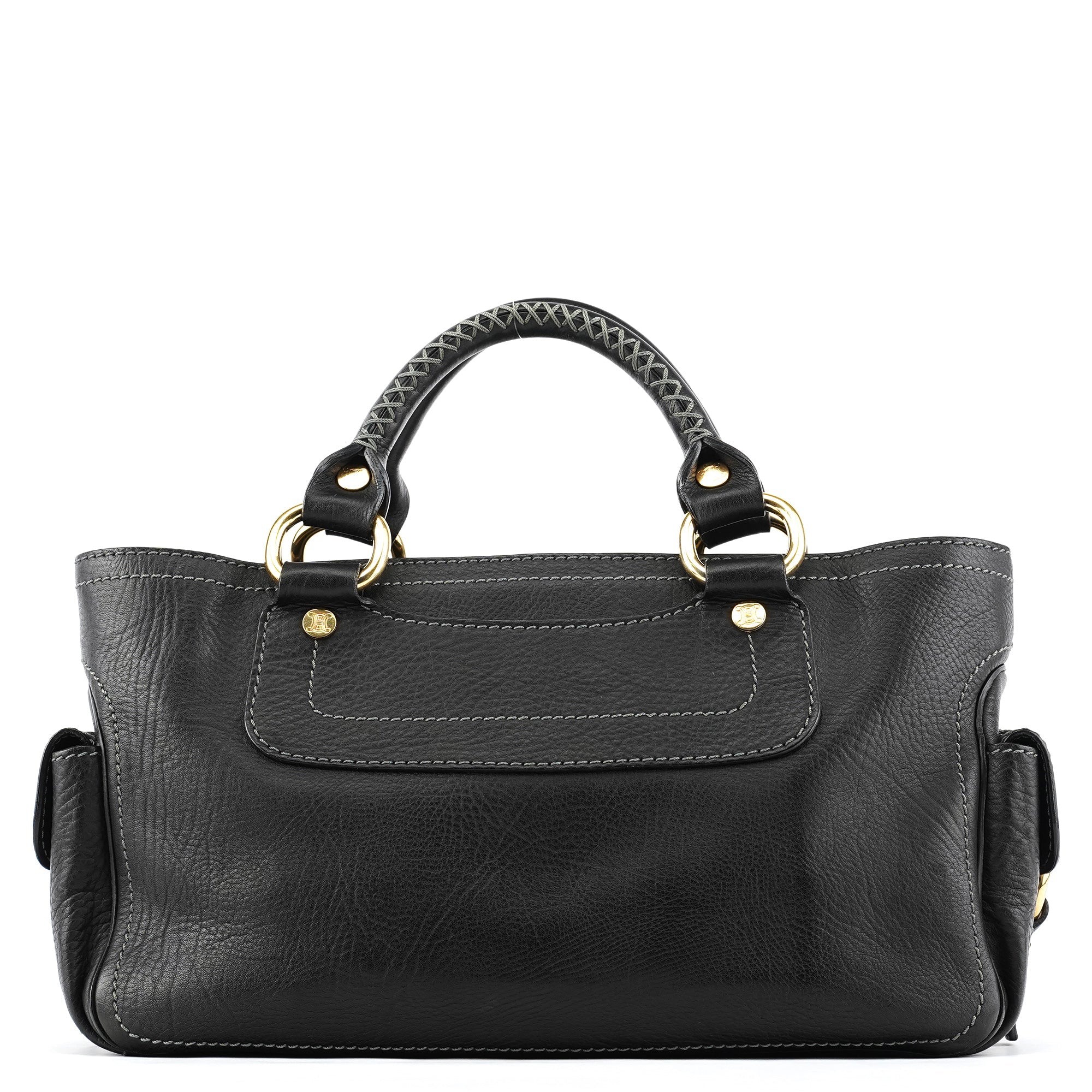 Black Leather Boogie Tote Bag