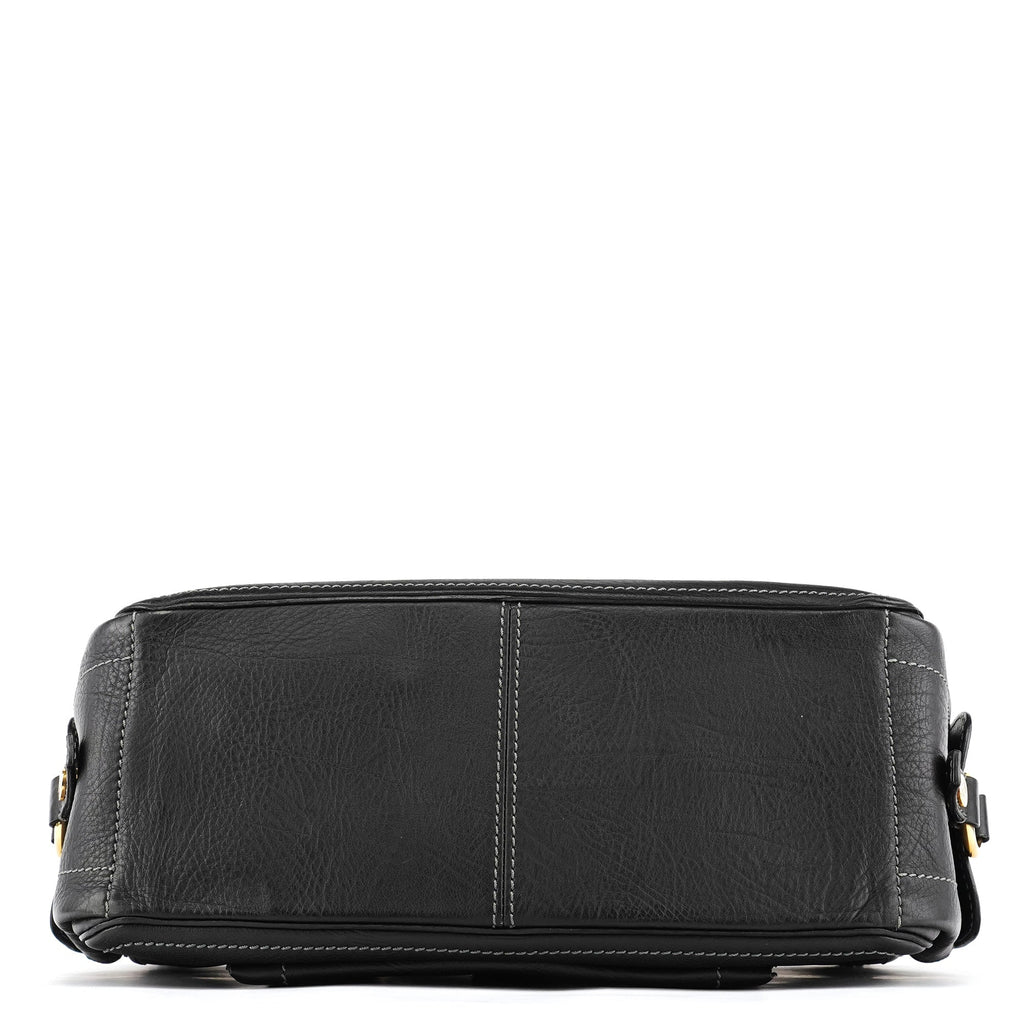 Black Leather Boogie Tote Bag